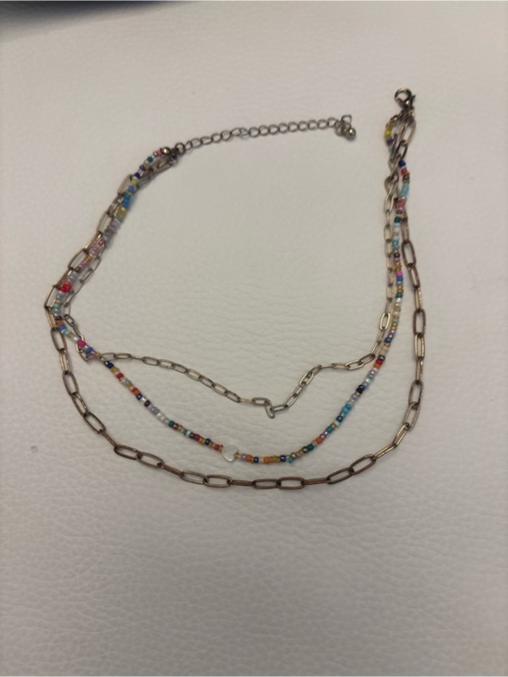 REVOLVE Gold-Tone Layered Necklace with Multicolor Seed Beads